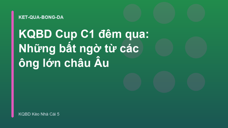 KQBD Cup C1 đêm qua: Những bất ngờ từ các ông lớn châu Âu